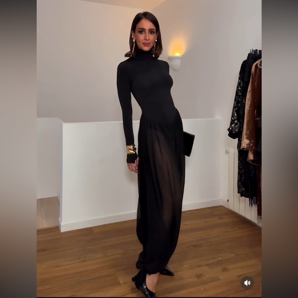 ZARA LONG COMBINATION VOLUME JUMPSUIT